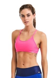 CAJUBRASIL Sports Bra 9058 Macrame Pink Sexy Bra Top Yoga Bra