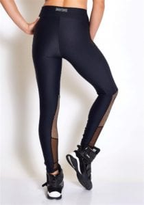COLCCI FITNESS Leggings 25700218 Sexy Open Thigh Mesh Design Black