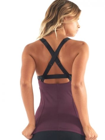 L'URV Tank Little Love Cami Sexy Workout Top in Fig