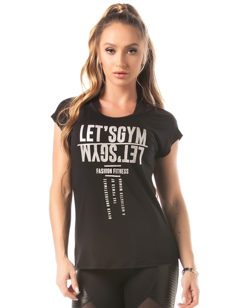 Let’s Gym M/C Motivated Woman Tank Top – Black