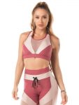 Lets Gym Activewear Botanical Jacquard Sports Bra - Pink