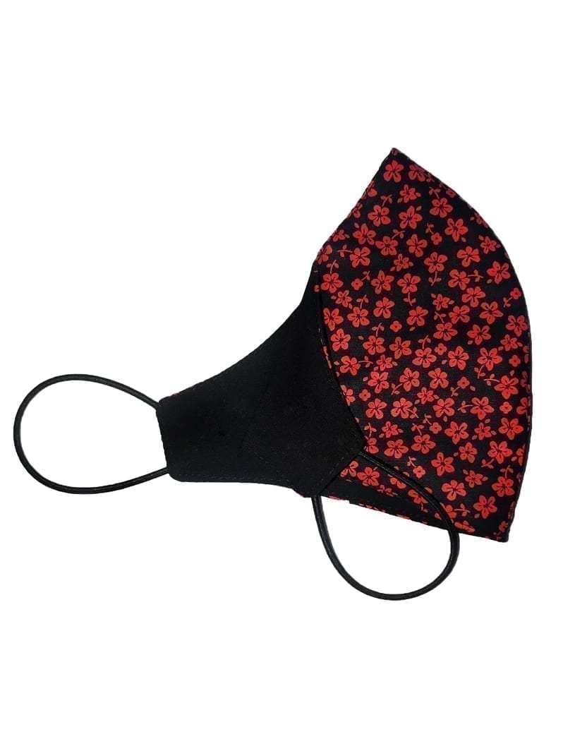 Dynamite Brazil Face Mask – Double sided Tricoline Cotton – Dark Floral
