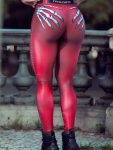 DYNAMITE BRAZIL Leggings L400 Naughty Skeleton Pants Red