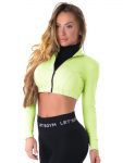 Let's Gym Fitness Cropped Style Trend Top - Neon Green