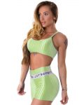 Lets Gym Fitness Ikate Muse Sports Bra Top - Lime