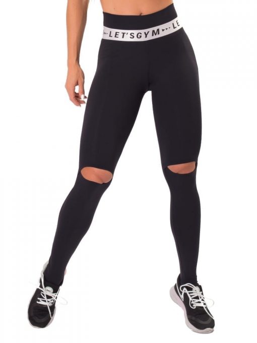 Let's Gym Fitness Premium Chic Leggings - Black
