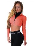 Let's Gym Fitness Cropped Style Trend Top - Coral