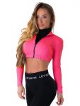 Let's Gym Fitness Cropped Style Trend Top - Pink