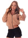 Let's Gym Fluffy Lust Sherpa Jacket - Nude