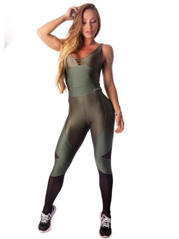 Let’s Gym Fitness Enigmatic Jumpsuit – Military Green