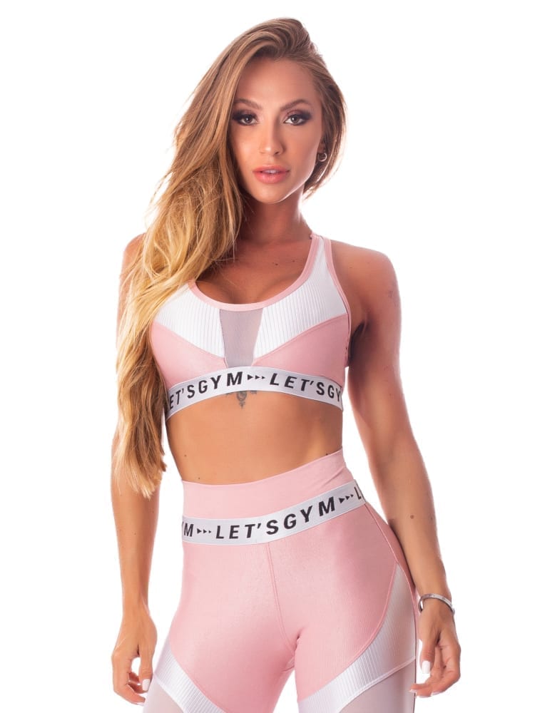 Lets Gym Fitness Top New Wonders Sports Bra - Rose