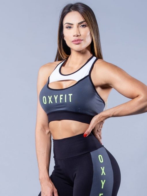 Oxyfit Activewear Sports Bra Top Reason - Black/Grey/White/Neon Lime