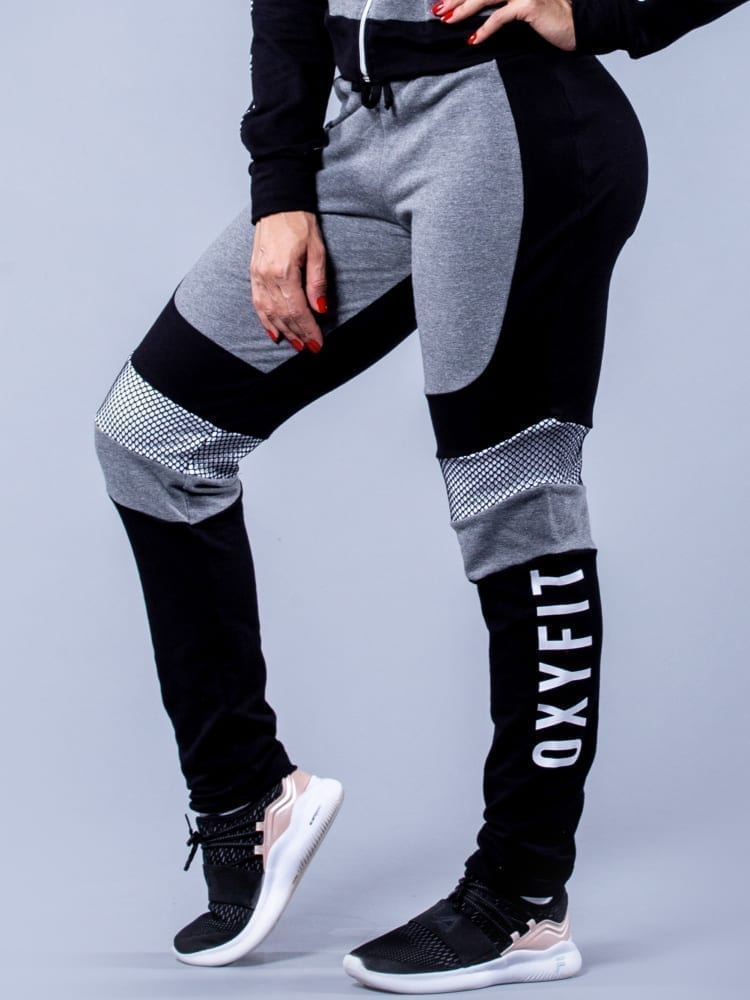 Oxyfit Activewear Leggings Sports Sweats - Black/Grey/White