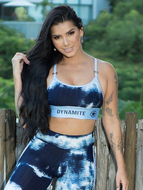 Oxyfit Activewear Sports Bra Top Tie Dye Female Swimmer - Ocean