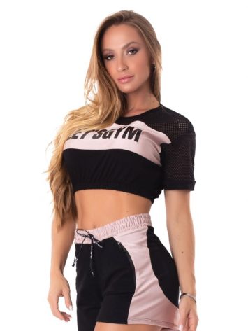 Let’s Gym Fitness Sweet Glow Cropped – Black/Rose