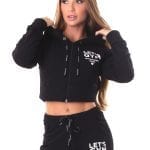 Let's Gym Fitness International Cropped Jacket - Black