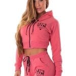 Let's Gym Fitness International Cropped Jacket - Guave Pink