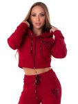 Let's Gym Fitness International Cropped Jacket - Red