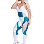 Trincks Fitness Activewear Fit Train Jumpsuit - Blue/White