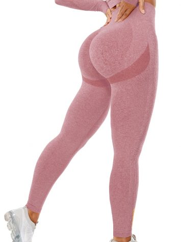 BFB Scrunchie Seamless High Waisted Leggings – Pink