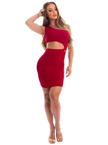Let’s Gym Fitness – Youth Ribbed Dress – Red