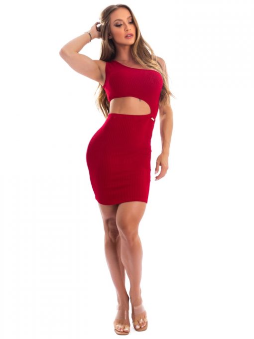 Let's Gym Fitness - Youth Ribbed Dress - Red