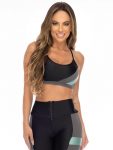 Lets Gym Fitness Exceptional Sports Bra Top - Black/Graphite