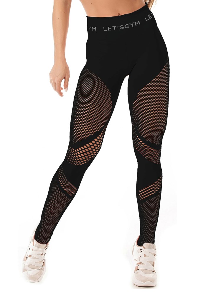 1Let’s Gym Activewear Stylish Seamless Leggings – Black