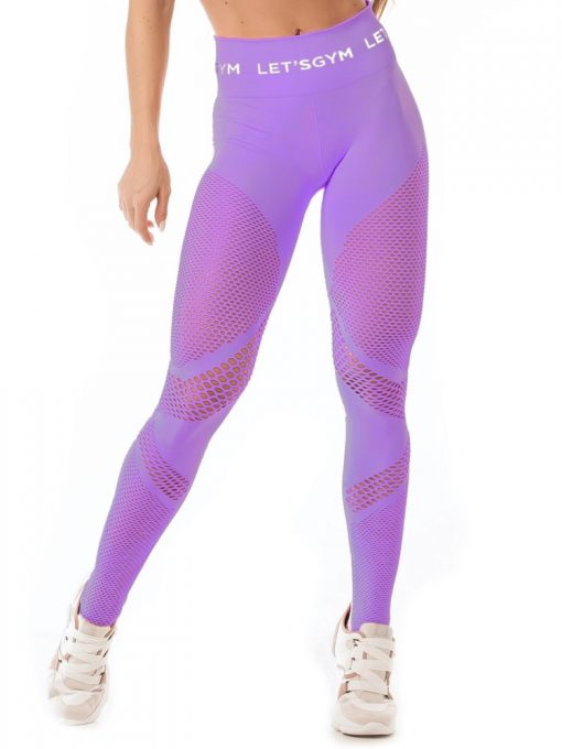 Let's Gym Activewear Stylish Seamless Leggings - Purple