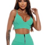 Lets Gym Fitness Energy Sports Bra Top - Turquoise