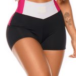 Let's Gym Fitness Racer Shorts - Black/Pink/White