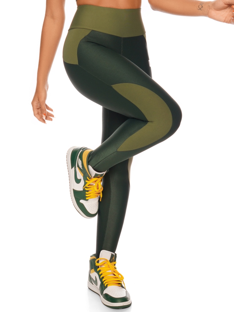 Let's Gym Fitness Super Charm Leggings - Green