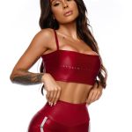 Lets Gym Fitness Excentric Sports Bra Top - Red