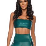 Lets Gym Fitness Excentric Sports Bra Top - Green