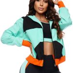 Lets Gym Fitness Long Sleeve Hoody Techno Jacket - Turquoise